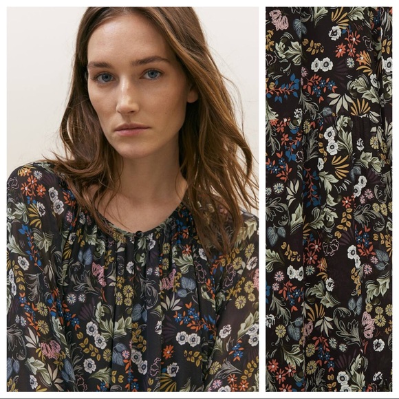 NWOT. Massimo Dutti Floral Print Viscose Midi Dress. Size M. - Picture 2 of 9